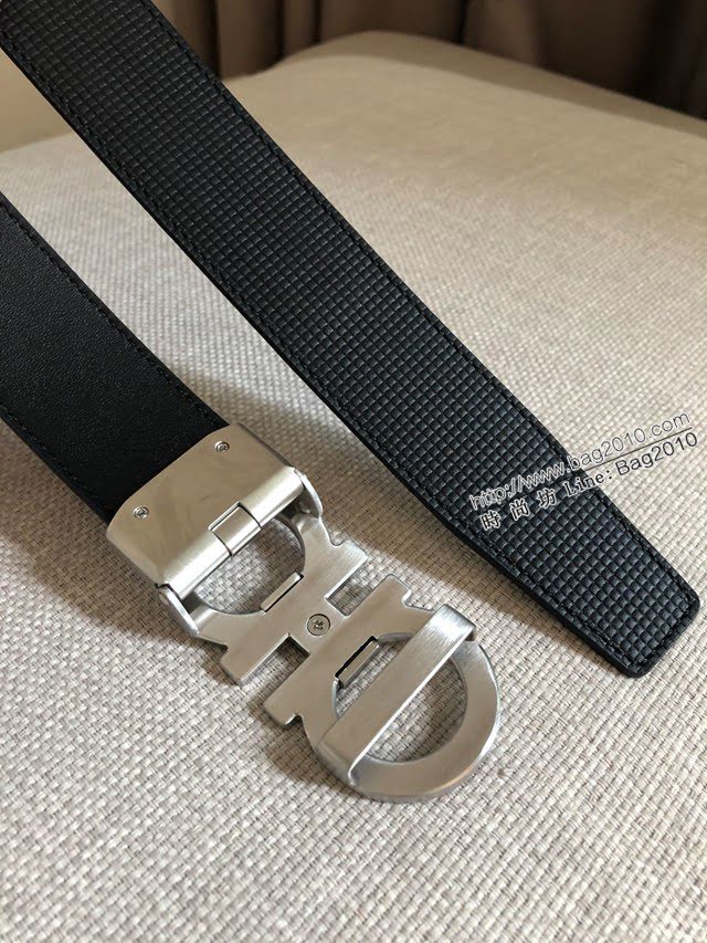 菲拉格慕男士皮帶 Ferragamo雙面用精品鋼扣牛皮腰帶  jjp1238